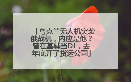 乌克兰无人机突袭俄战机，内应是他？曾在基辅当DJ，去年底开了货运公司
